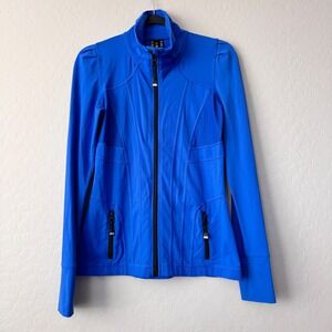 Lorna Jane Active Jacket Full Zip Athletic‎ Running Track Blue Size S